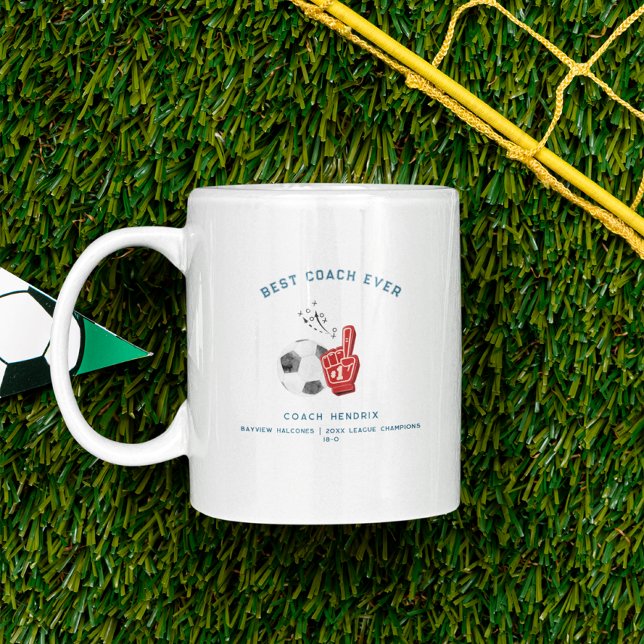 Bester Coach je | Foto des Fußballtrainers Kaffeetasse (Von Creator hochgeladen)