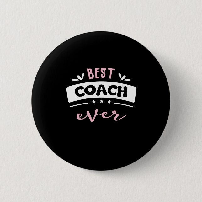 Bester Coach je Geschenk Idee Button (Vorderseite)