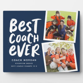 Bester Coach je Marine zwei Foto Team Danke Fotoplatte