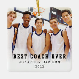 Bester Coach je Name Team Foto Overlay Keramik ode Keramikornament