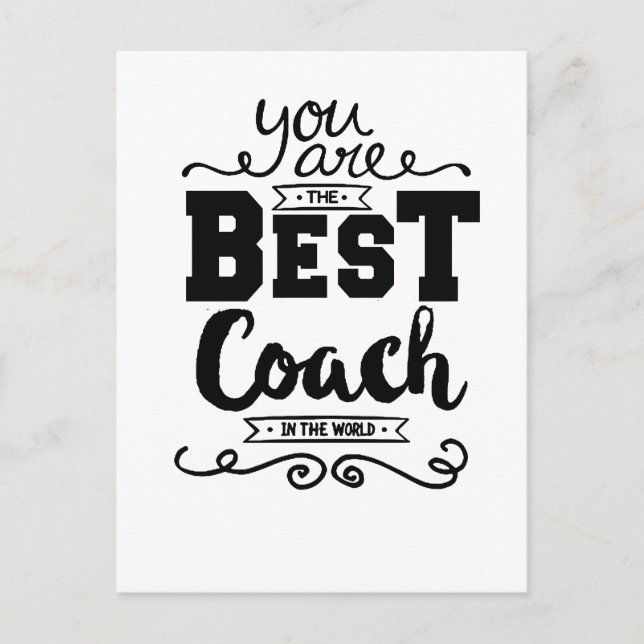 Bester Coach je Postkarte (Vorderseite)