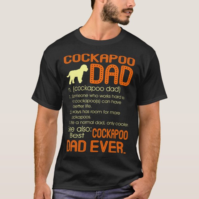 Bester Cockapoo-Vater je Vatertag T-Shirt (Vorderseite)