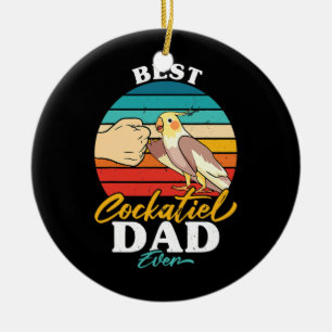 Bester Cockatiel-Vater je Bird Cockatiel Parrot Keramik Ornament