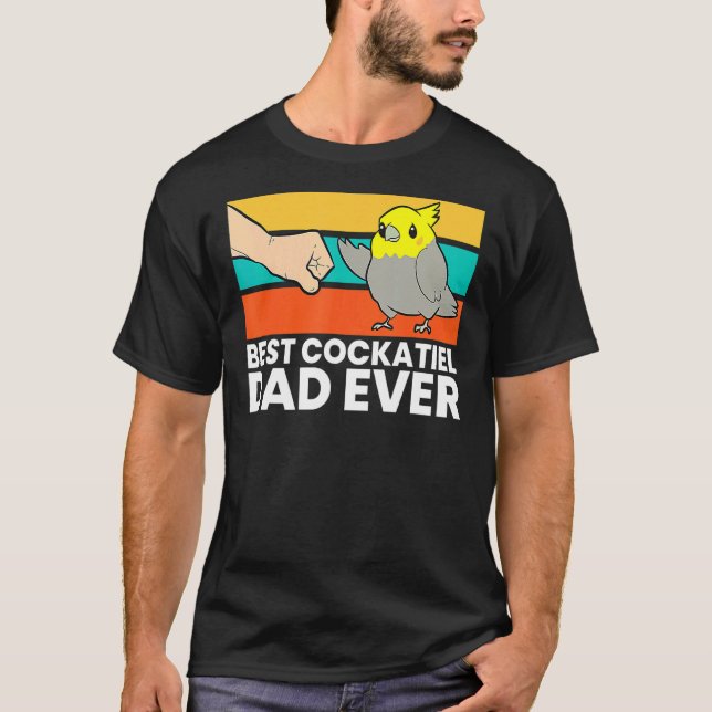 Bester Cockatiel-Vater je Bird Cockatiel Parrot T-Shirt (Vorderseite)