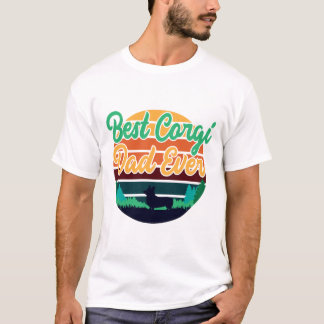 Bester Corgi-Vater Aller Zeiten Retro Vintage Vate T-Shirt