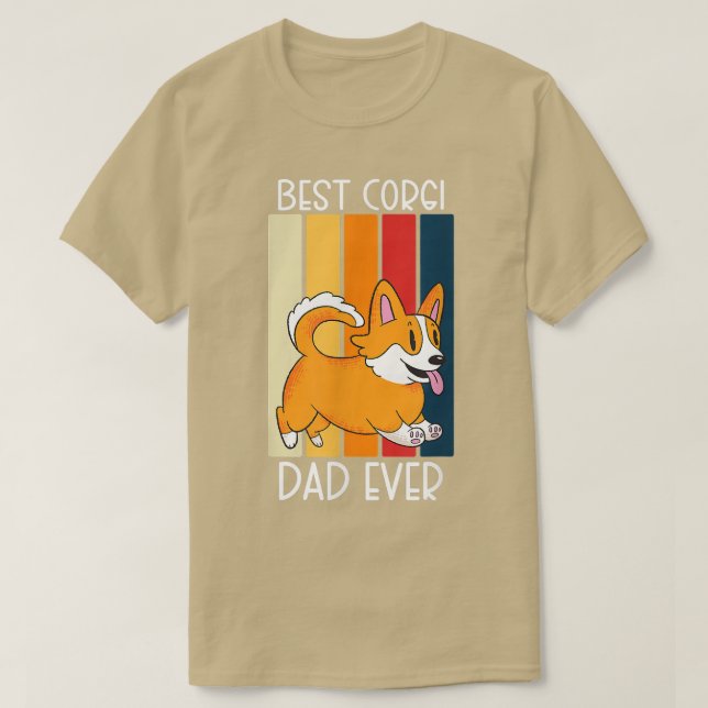 Bester Corgi Vater je Corgi Dog Lover T-Shirt (Design vorne)