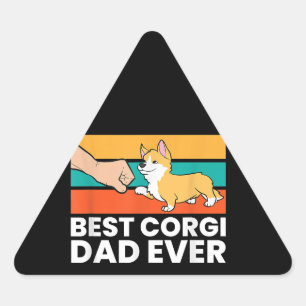Bester Corgi-Vater je Dreieckiger Aufkleber