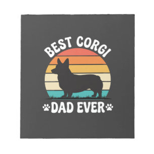 Bester Corgi-Vater überhaupt Retro-Hund Notizblock