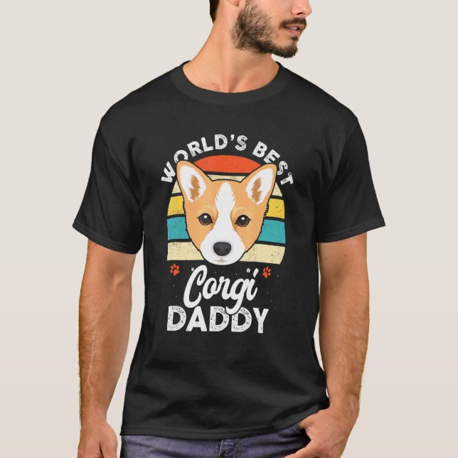 Bester Corgi-Vati-Hund der Welt T-Shirt (Vorderseite)