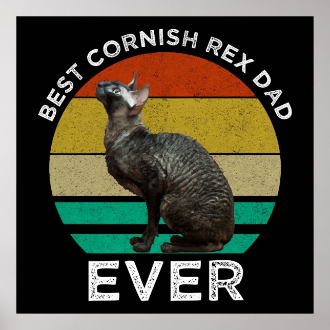 Bester Cornish Rex-Vater Aller Zeiten Poster (Vorne)