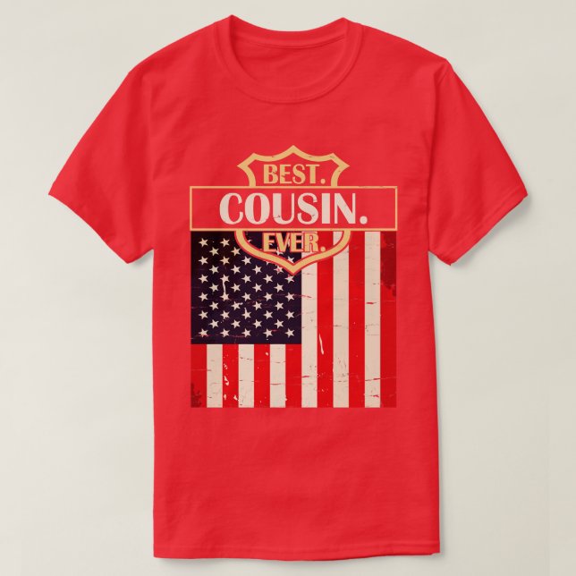 Bester Cousin je glücklicher Vater Eltern Sommer V T-Shirt (Design vorne)