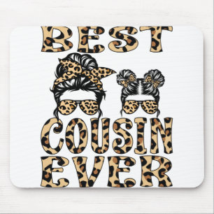 Bester Cousin je Leopard Karierter Muttertag Mousepad