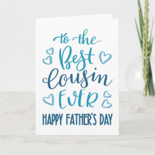 Bester Cousin überhaupt Father's Day-Typografie in Karte