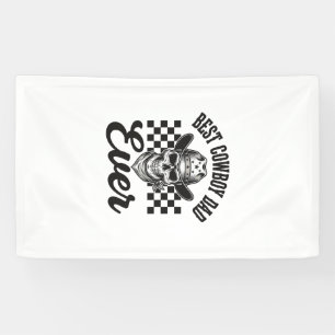Bester Cowboy-Vater-Totenkopf-Western-Shirt-Design Banner