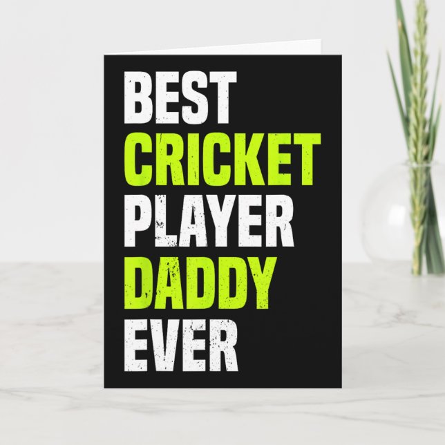 Bester Cricketspieler Daddy jemals - Cricket Daddy Karte (Vorderseite)