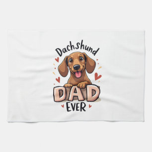 Bester Dachshund-Vater Aller Zeiten T-Shirt Geschirrtuch