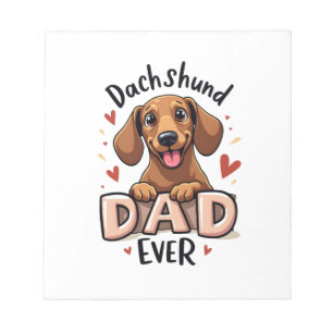 Bester Dachshund-Vater Aller Zeiten T-Shirt Notizblock