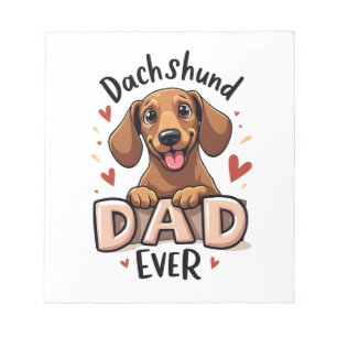 Bester Dachshund-Vater Aller Zeiten T-Shirt Notizblock