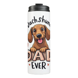 Bester Dachshund-Vater Aller Zeiten T-Shirt Thermosbecher