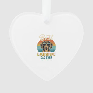 Bester Dachshund-Vater Aller Zeiten Vintage-Hund-S Ornament