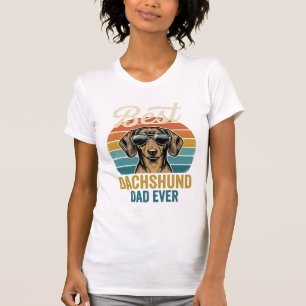 Bester Dachshund-Vater Aller Zeiten Vintage-Hund-S T-Shirt