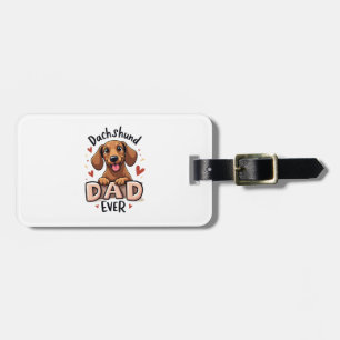 Bester Dachshund-Vater überhaupt T-Shirt Gepäckanhänger
