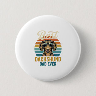 Bester Dachshund-Vater überhaupt Vintage-Hunde-Shi Button