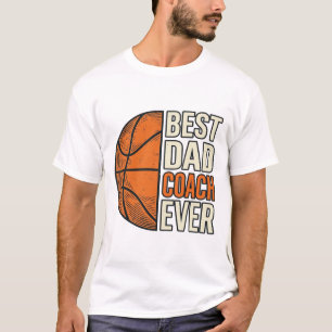 Bester Dad Coach Ever Basketball Vintage Vektor De T-Shirt