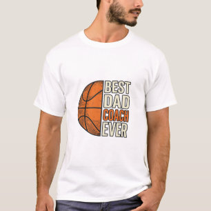 Bester Dad Coach Ever Basketball Vintage Vektor De T-Shirt