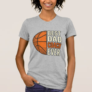 Bester Dad Coach Ever Basketball Vintage Vektor De T-Shirt
