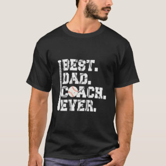 Bester Dad Coach Ever Vatertag Baseball Dad T-Shirt