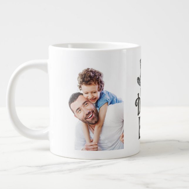 Bester Daddy Ever - Kundenspezifisches Geschenk fü Jumbo-Tasse (Links)