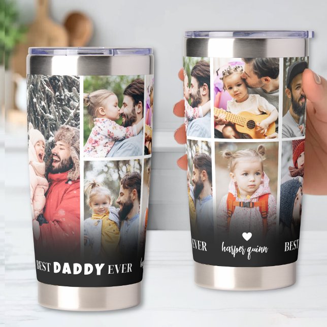 Bester Daddy Foto-Collage Vater Thermobecher (Best Daddy Photo Collage Father Insulated Tumbler )