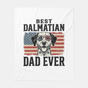 Bester Dalmatiner-Vater Aller Patrioten Hund-Shirt Fleecedecke