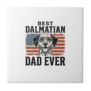 Bester Dalmatiner-Vater Aller Patrioten Hund-Shirt Fliese