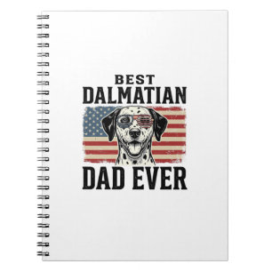 Bester Dalmatiner-Vater Aller Patrioten Hund-Shirt Notizblock