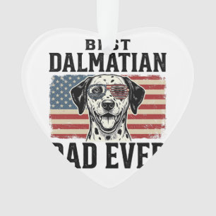 Bester Dalmatiner-Vater Aller Patrioten Hund-Shirt Ornament