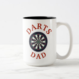 Bester "DARTS VATER" jemals! Vatertag Zweifarbige Tasse