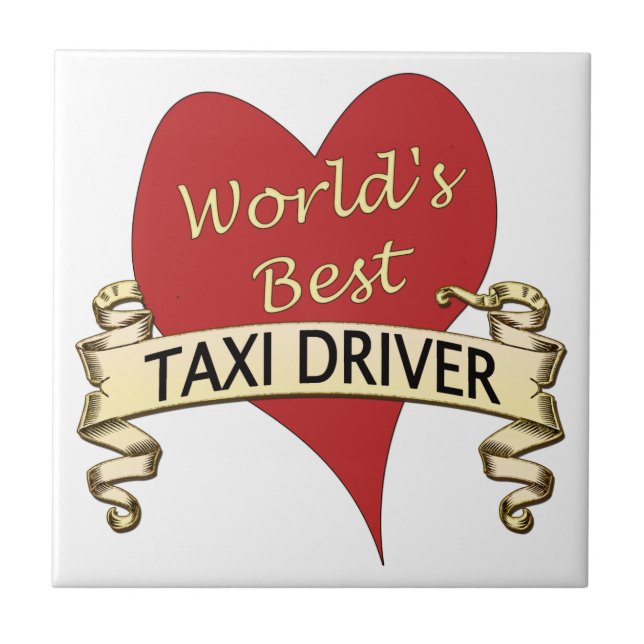 Bester das Taxi-Fahrer der Welt Fliese (Vorderseite)