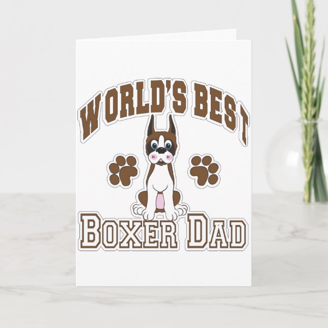 Bester der Boxer-Vater der Welt Karte (Vorderseite)