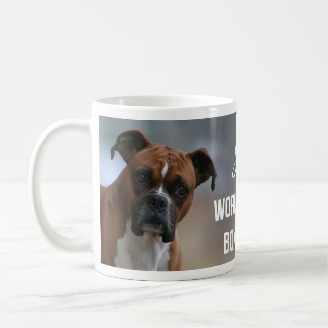 Bester der Boxer-Vater-" personalisierte Kaffeetasse (Links)