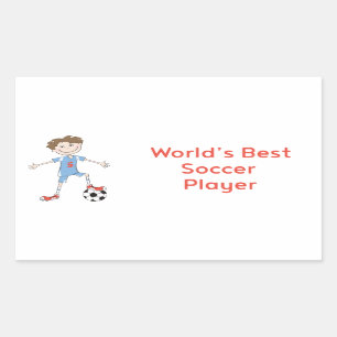 Bester der Fußball-Spieler der Welt Rechteckiger Aufkleber
