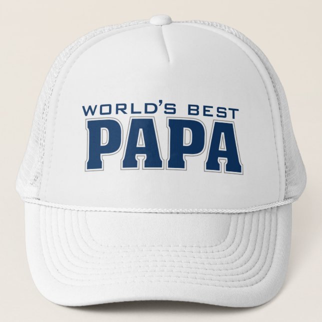 Bester der Papa-Hut der Welt Truckerkappe (Vorderseite)