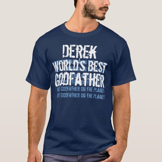 Bester der Pate-individueller Name V020 der Welt T-Shirt (Vorderseite)