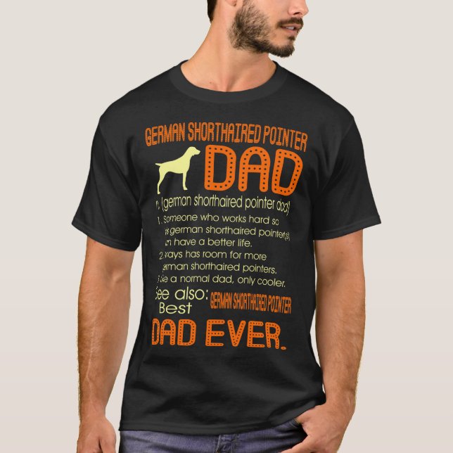 Bester deutscher Kurzläufer-Vater je Vater  T-Shirt (Vorderseite)