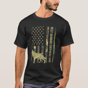 Bester Deutscher Schäferhund Hund Papa Tarnung Ame T-Shirt
