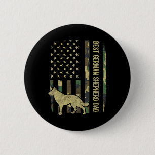 Bester Deutscher Schäferhund Papa Tarnung Amerikan Button