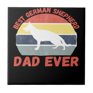 Bester deutscher Schäferhund-Vater aller Zeiten Zi Fliese