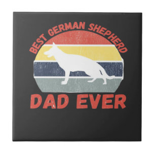 Bester deutscher Schäferhund-Vater aller Zeiten Zi Fliese