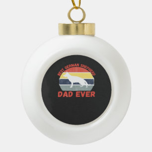 Bester deutscher Schäferhund-Vater aller Zeiten Zi Keramik Kugel-Ornament